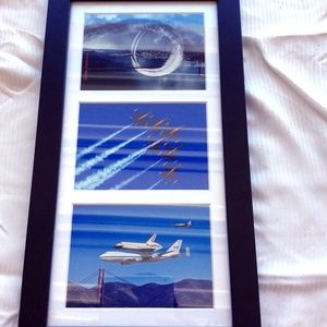 Framed aerial prints of jets